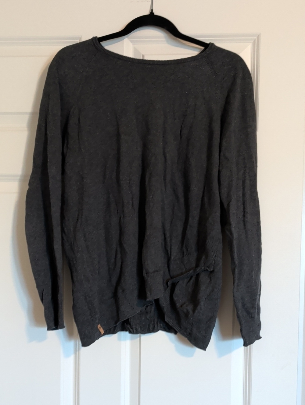 Men's Charcoal Gray Lightweight Crewneck Sweater